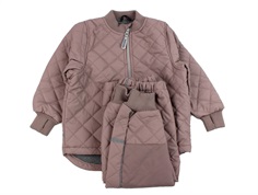 Mikk-line twilight mauve thermal set with fleece lining  